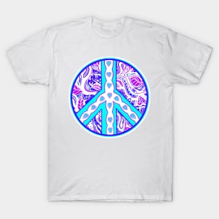 Circle of Peace Tangle with Colours Var 4 T-Shirt